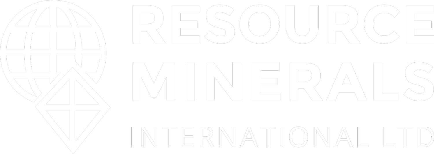 Resource Minerals International Limited Logo, reverse in white